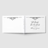 Elegant Till Death Do us Part Monogram Gastenboek (Volledig)