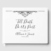 Elegant Till Death Do us Part Monogram Gastenboek (Voorkant)