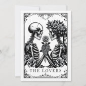 Elegant Till Death Do Us Part Tarot Vrijgezellenfe Kaart (Achterkant)