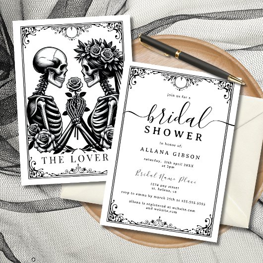 Elegant Till Death Do Us Part Tarot Vrijgezellenfe Kaart