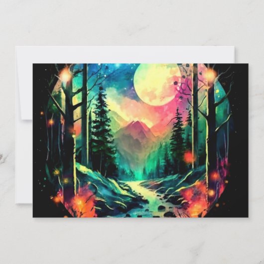 Elegant Timberland Whimsical Adventure Baby shower Kaart (Achterkant)