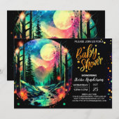 Elegant Timberland Whimsical Adventure Baby shower Kaart (Voorkant / Achterkant)