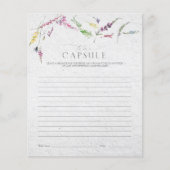 Elegant Time Capsule Wildflower Shower Game (Voorkant)