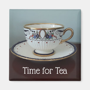 Elegant Time for Tea Teacup Magneet