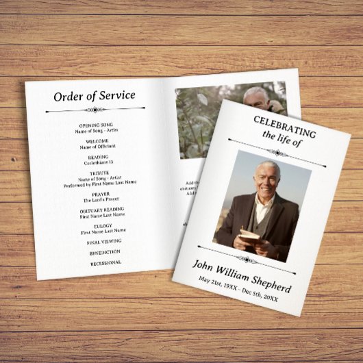 Elegant Timeless Photo Celebring Life Programme Programma