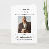 Elegant Timeless Photo Celebring Life Programme Programma (Voorkant)