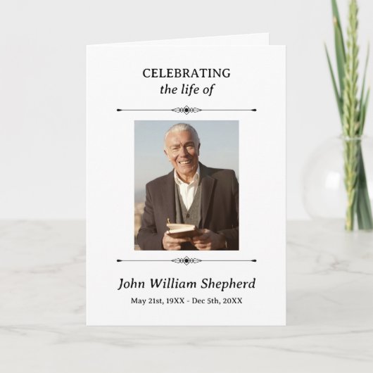 Elegant Timeless Photo Celebring Life Programme Programma (Voorkant)