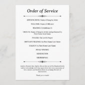 Elegant Timeless Photo Celebring Life Programme Programmakaart (Achterkant)