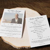 Elegant Timeless Photo Celebring Life Programme Programmakaart