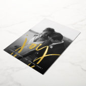 Elegant Timeless Simple JOGOLD FEESTDAGEN FOTO Folie Uitnodiging (Gedraaid)