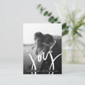 Elegant Timeless Simple JOY FEESTDAGEN FOTO Briefkaart (Staand voorkant)