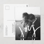 Elegant Timeless Simple JOY FEESTDAGEN FOTO Briefkaart (Voorkant / Achterkant)