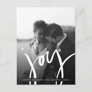 Elegant Timeless Simple JOY FEESTDAGEN FOTO Briefkaart