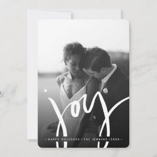 Elegant Timeless Simple JOY FEESTDAGEN FOTO Feestdagenkaart