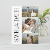Elegant Timeless Typography 4 photo  Save The Date (Staand voorkant)
