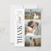 Elegant Timeless Typography 4 Photo Thank You Bedankkaart (Voorkant)