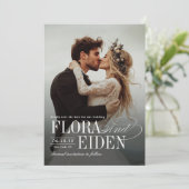Elegant Timeless Typography Photo Save The Date (Staand voorkant)