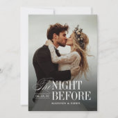 Elegant Timeless Typography Photo The Night Before Kaart (Voorkant)