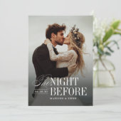 Elegant Timeless Typography Photo The Night Before Kaart (Staand voorkant)
