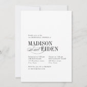 Elegant Timeless Typography Photo The Night Before Kaart (Achterkant)