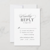 Elegant Timeless Typography Simple Wedding RSVP Kaartje (Voorkant)