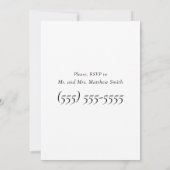 Elegant Timeless Wedding Rehearsal Invitations Kaart (Achterkant)