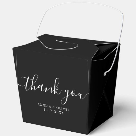 Elegant Timeless Wedding Thank You | Personalized Bedankdoosjes (Voorkant)