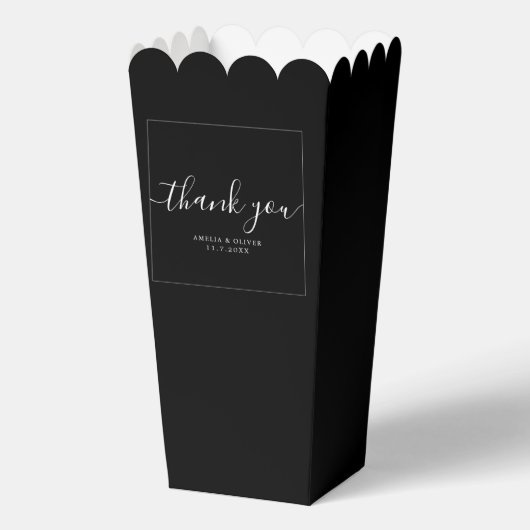 Elegant Timeless Wedding Thank You | Personalized  Bedankdoosjes (Voorkant)
