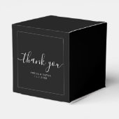 Elegant Timeless Wedding Thank You | Personalized  Bedankdoosjes (Achterkant)