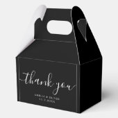 Elegant Timeless Wedding Thank You | Personalized  Bedankdoosjes (Achterkant)