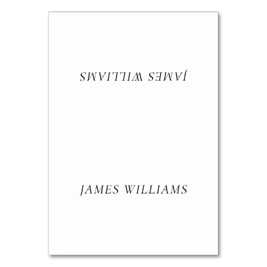 Elegant Timeless White Place Setting Cards Kaart (Voorkant)