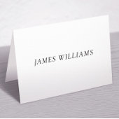 Elegant Timeless White Place Setting Cards Kaart