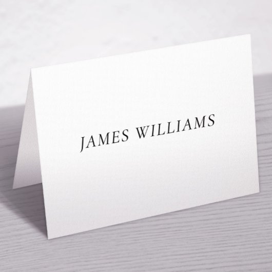 Elegant Timeless White Place Setting Cards Kaart