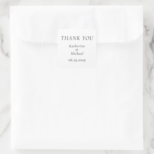 Elegant Timeless White Wedding Stickers (Tas)