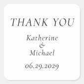 Elegant Timeless White Wedding Stickers (Voorkant)