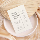 Elegant Timeline Ceremony & Reception Details Kaart