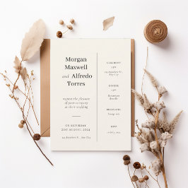 Elegant Timeline Ceremony & Reception Details  Kaart