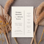 Elegant Timeline Ceremony & Reception Details Kaart