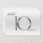 Elegant Tin 10e huwelijksverjaardag Kaart (Voorkant)