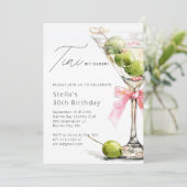 Elegant Tini Bit Older Verjaardagsfeest Kaart (Staand voorkant)
