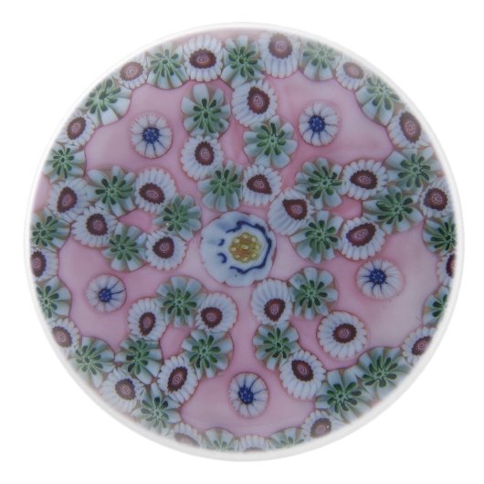 Elegant Tiny Flowers Victoriaans Pattern Keramische Knop (Voorkant)