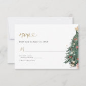 Elegant Tis The Season To Be Married Wedding RSVP Kaartje (Voorkant)