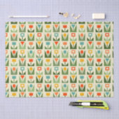Elegant tissuepapier met Abstracte lentebloemen (Craft)