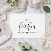 Elegant To my father on my wedding day card Kaart