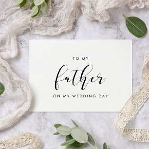 Elegant To my father on my wedding day card Kaart