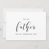 Elegant To my father on my wedding day card Kaart (Voorkant)