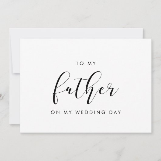 Elegant To my father on my wedding day card Kaart (Voorkant)