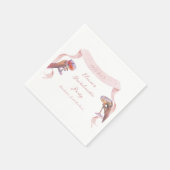 Elegant Toast Bachelorette Schattige Uniek Roze Li Servet (Hoek)