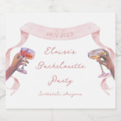 Elegant Toast - Schattigee aangepaste vrijgezelle Sparkling Wijnetiket (Enkel label)