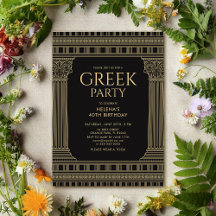 Elegant toga-feestontwerp met tempelzuilen